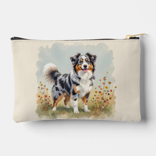 Australian Shepherd Dog Merle Long Tail Etui (Achterkant)