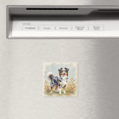 Australian Shepherd Dog Merle Long Tail Magneet (Insitu (Vaatwasser))