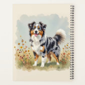 Australian Shepherd Dog Merle Long Tail Planner (Achterkant)
