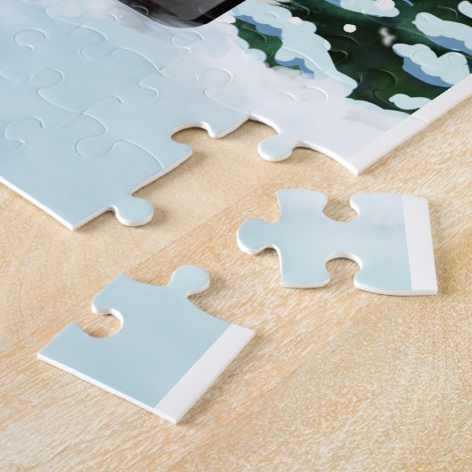 Australian Shepherd dog met kerstcadeaus Legpuzzel (Zijkant)