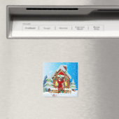 Australian Shepherd dog met kerstcadeaus Magneet (Insitu (Vaatwasser))