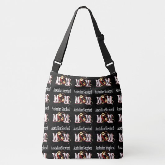 Australian Shepherd Dog MOM Crossbody Tas (Voorkant)