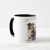 Australian Shepherd Dog Mom Floral Mok (Voorkant links)