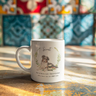 Australian Shepherd Dog Monogram Koffiemok