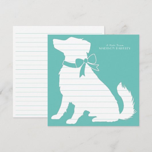 Australian Shepherd Dog Puppy Bedankkaart (Voorkant / Achterkant)