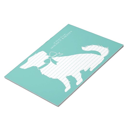 Australian Shepherd Dog Puppy Notitieblok (Schuin)