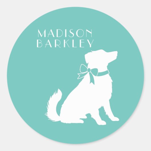 Australian Shepherd Dog Puppy Ronde Sticker (Voorkant)