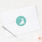 Australian Shepherd Dog Puppy Ronde Sticker (Envelop)