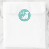 Australian Shepherd Dog Puppy Ronde Sticker (Tas)