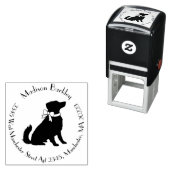 Australian Shepherd Dog Puppy Zelfinktende Stempel (In situ)