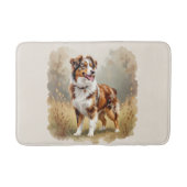 Australian Shepherd Dog Red Merle Aussie Badmat (Voorkant)