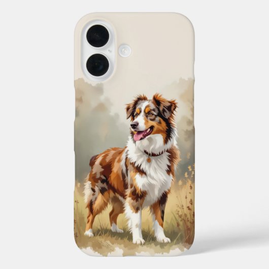 Australian Shepherd Dog Red Merle Aussie Case-Mate iPhone Case (Achterkant)