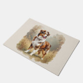 Australian Shepherd Dog Red Merle Aussie Deurmat (Schuin)