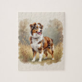 Australian Shepherd Dog Red Merle Aussie Legpuzzel (Verticaal)