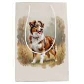 Australian Shepherd Dog Red Merle Aussie Medium Cadeauzakje (Voorkant)