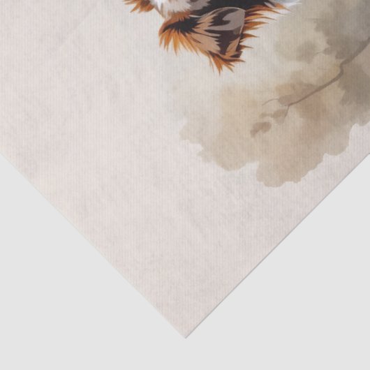 Australian Shepherd Dog Red Merle Aussie Tissuepapier (Detail)