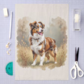 Australian Shepherd Dog Red Merle Aussie Tissuepapier (Craft)