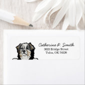 Australian Shepherd Dog Return Address Etiket (Insitu)