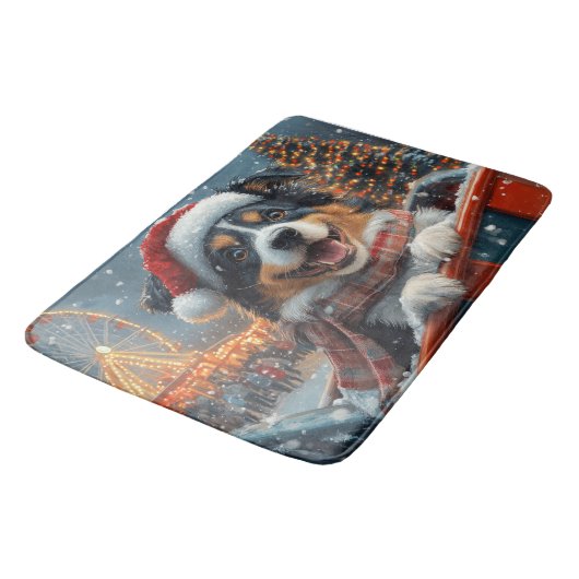 Australian Shepherd Dog Roller Onderzetter Kerst Badmat (Gekanteld)