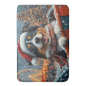 Australian Shepherd Dog Roller Onderzetter Kerst Badmat (Voorkant Verticaal)
