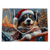 Australian Shepherd Dog Roller Onderzetter Kerst Groot Cadeauzakje (Voorkant)