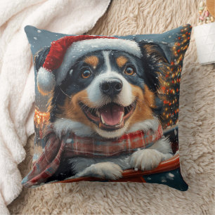 Australian Shepherd Dog Roller Onderzetter Kerst Kussen