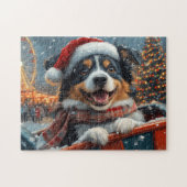 Australian Shepherd Dog Roller Onderzetter Kerst Legpuzzel (Horizontaal)