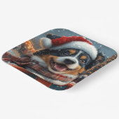 Australian Shepherd Dog Roller Onderzetter Kerst Papieren Bordje (Gebogen)