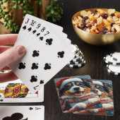 Australian Shepherd Dog Roller Onderzetter Kerst Pokerkaarten (Insitu)