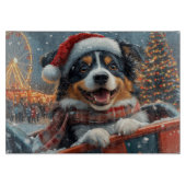 Australian Shepherd Dog Roller Onderzetter Kerst Snijplank (Voorkant)