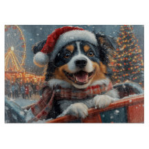 Australian Shepherd Dog Roller Onderzetter Kerst