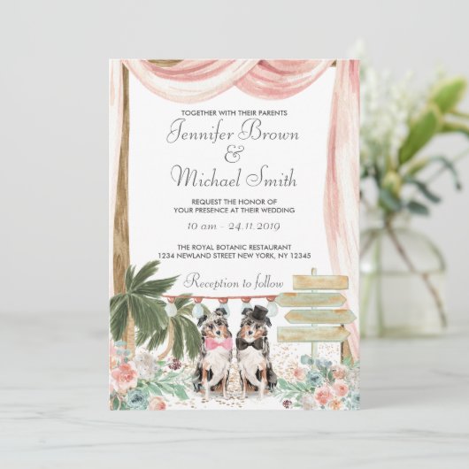 Australian Shepherd Dog Rustic Kaart (Staand voorkant)