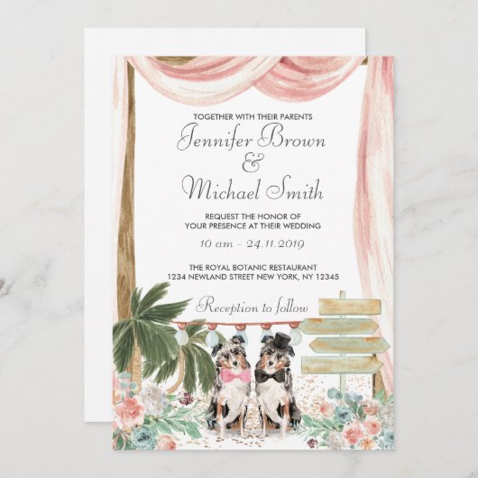 Australian Shepherd Dog Rustic Kaart (Voorkant / Achterkant)