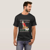 Australian Shepherd Dog Santa Christmas Matching P T-shirt (Voorkant volledig)