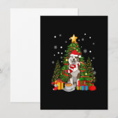 Australian Shepherd Dog Santa Hat Kerstkoffie Kaart (Voorkant / Achterkant)