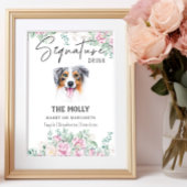 Australian Shepherd Dog Signature Drink Teken Poster
