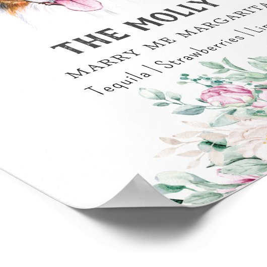 Australian Shepherd Dog Signature Drink Teken Poster (Hoek)