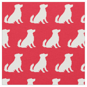 Australian Shepherd Dog Silhouette Pet Aussie Red Stof