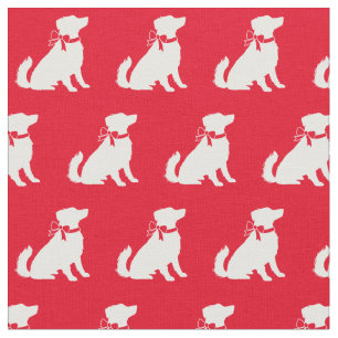 Australian Shepherd Dog Silhouette Pet Aussie Red Stof