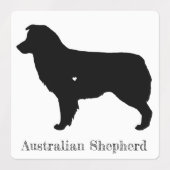 Australian Shepherd Dog Silhouette Sticker Set (Design 2)