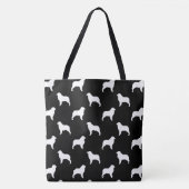 Australian Shepherd Dog Silhouettes Patterned Tote Bag (Voorkant)