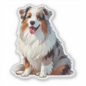 Australian Shepherd Dog Sticker (Voorkant)