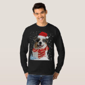 Australian Shepherd Dog Ugly KerstSweater Fun T-shirt (Voorkant volledig)