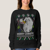 Australian Shepherd Dog Ugly KerstSweater Trui (Voorkant)