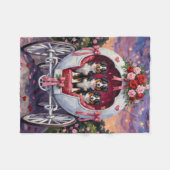 Australian Shepherd Dog Valentine's Day Fleece Deken (Voorkant (Horizontaal))