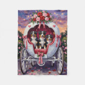 Australian Shepherd Dog Valentine's Day Fleece Deken (Voorkant)