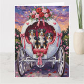 Australian Shepherd Dog Valentine's Day  Kaart (Voorkant)