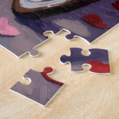Australian Shepherd Dog Valentine's Day  Legpuzzel (Zijkant)