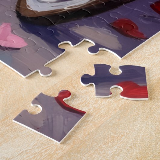 Australian Shepherd Dog Valentine's Day  Legpuzzel (Zijkant)