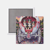 Australian Shepherd Dog Valentine's Day  Magneet (Voorkant / Achterkant)